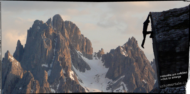 Tom Rydval, bouldering u Tre Cime di Lavaredo, Dolomity